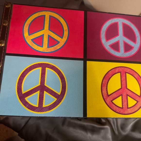 Colorful Peace Sign Storage Box - Picture 4 of 10